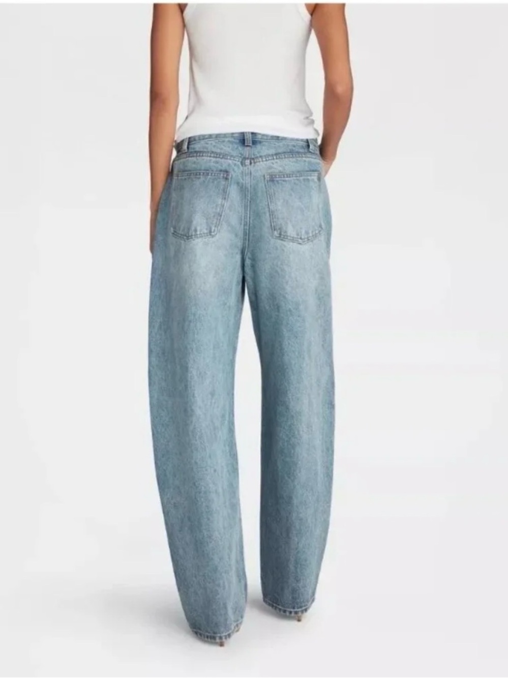 KBB by Kahlana The Lynnox Wide Leg Drawstring Jeans Wash Blue Size 6 NWT - Picture 2 of 11